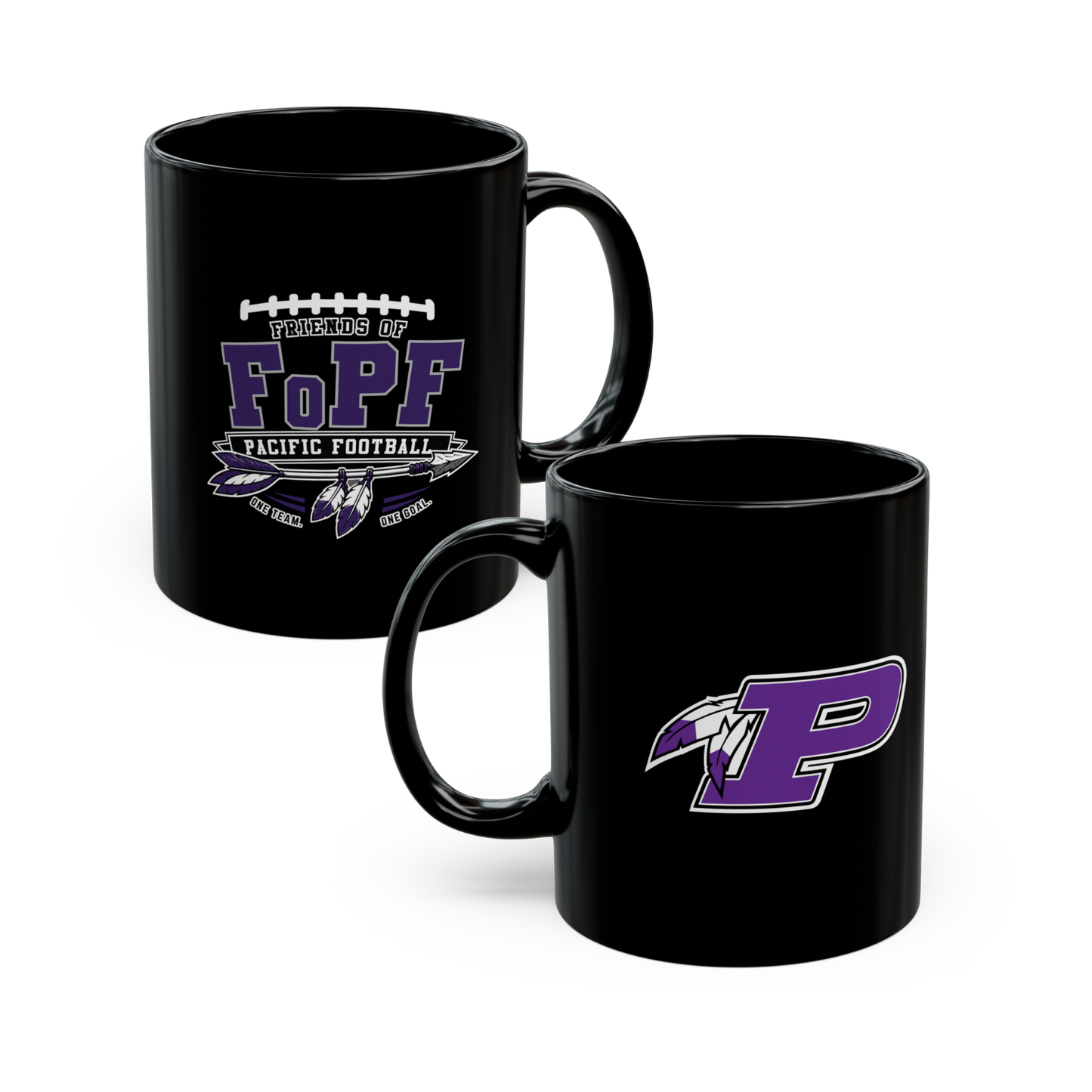 11oz Black Mug - Volunteer Driven - Friends of Pacific Football