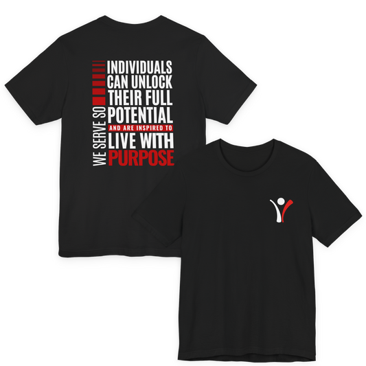 Adult - Premium T-shirt - Living with Purpose We Serve