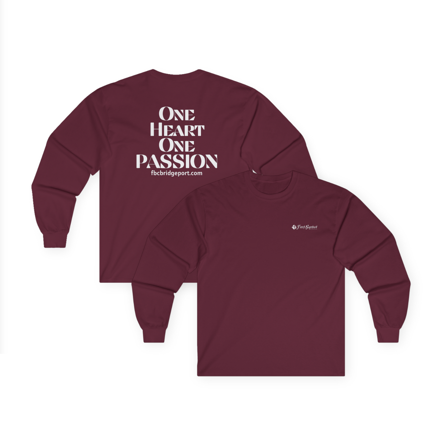 Adult - Basic Long Sleeve Tee - one Heart One Passion
