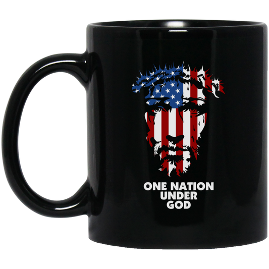 One Nation Under God 11 oz. Black Mug