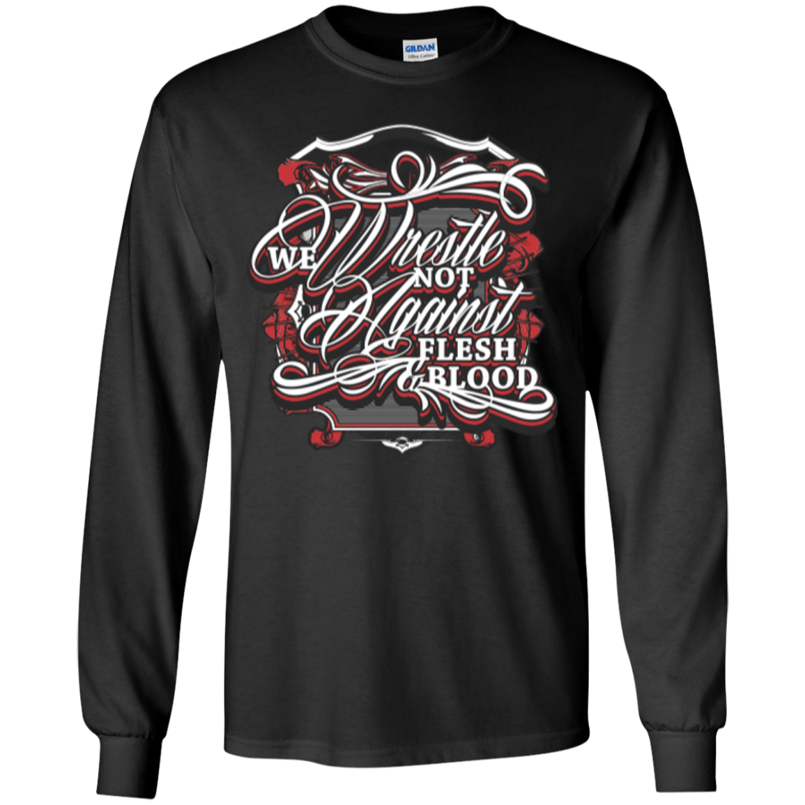 We Wrestle Not - LS Cotton Tshirt - Godly Wear - Kick Merch - 2