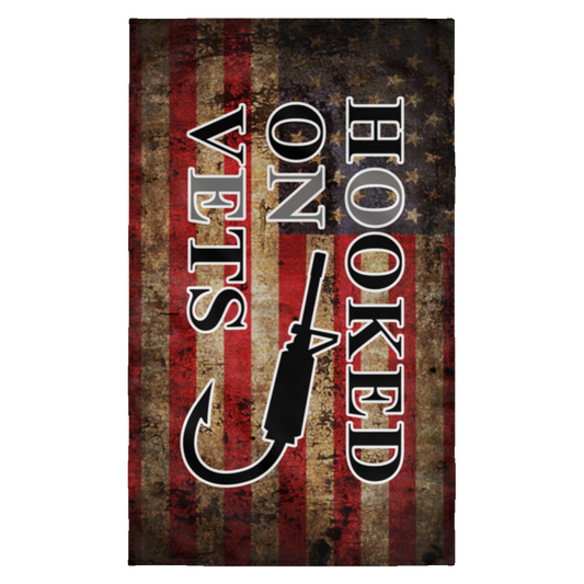 HOOKED ON VETS - Wall Flag