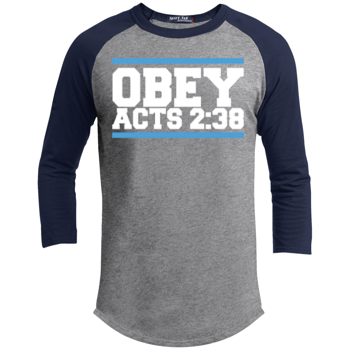 Obey Acts 2:38 - Sporty 3/4 Length Tee Shirt - Kick Merch - 3