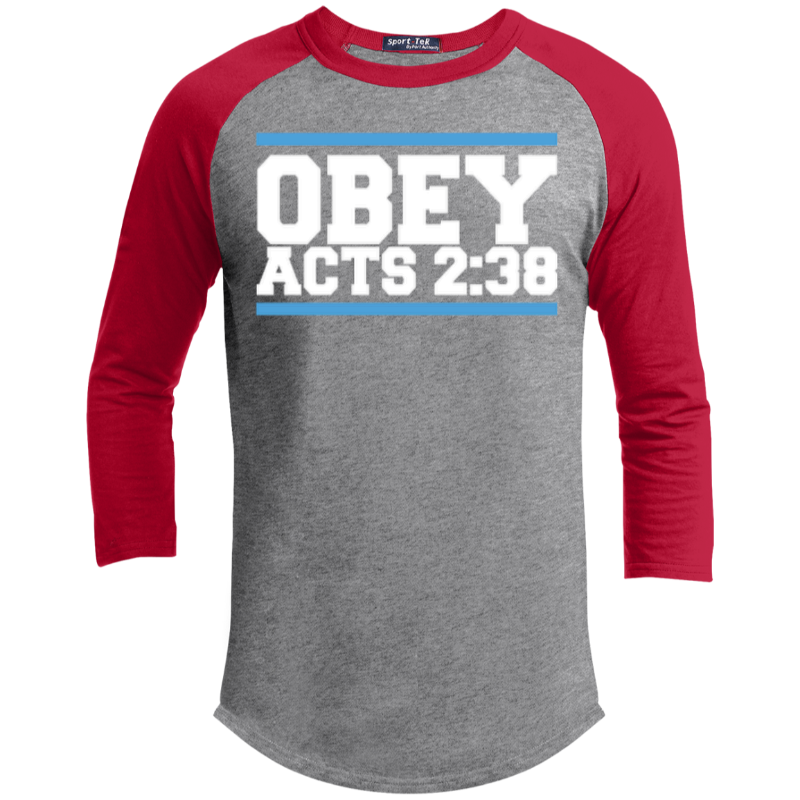 Obey Acts 2:38 - Sporty 3/4 Length Tee Shirt - Kick Merch - 1