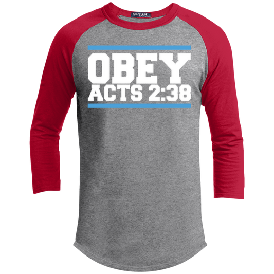 Obey Acts 2:38 - Sporty 3/4 Length Tee Shirt - Kick Merch - 1