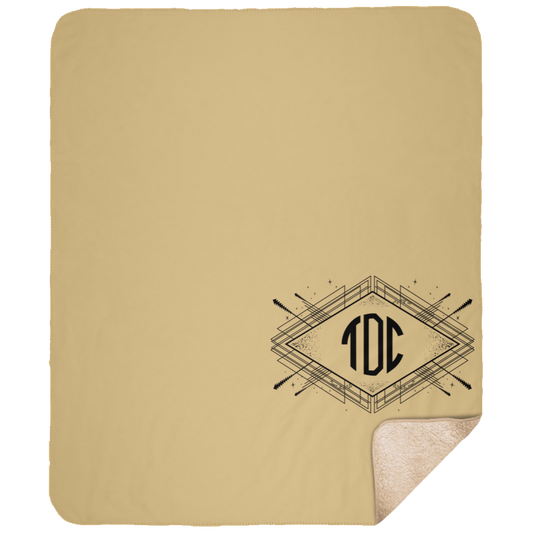 TDC Glitter Large Fleece Sherpa Blanket - 50x60