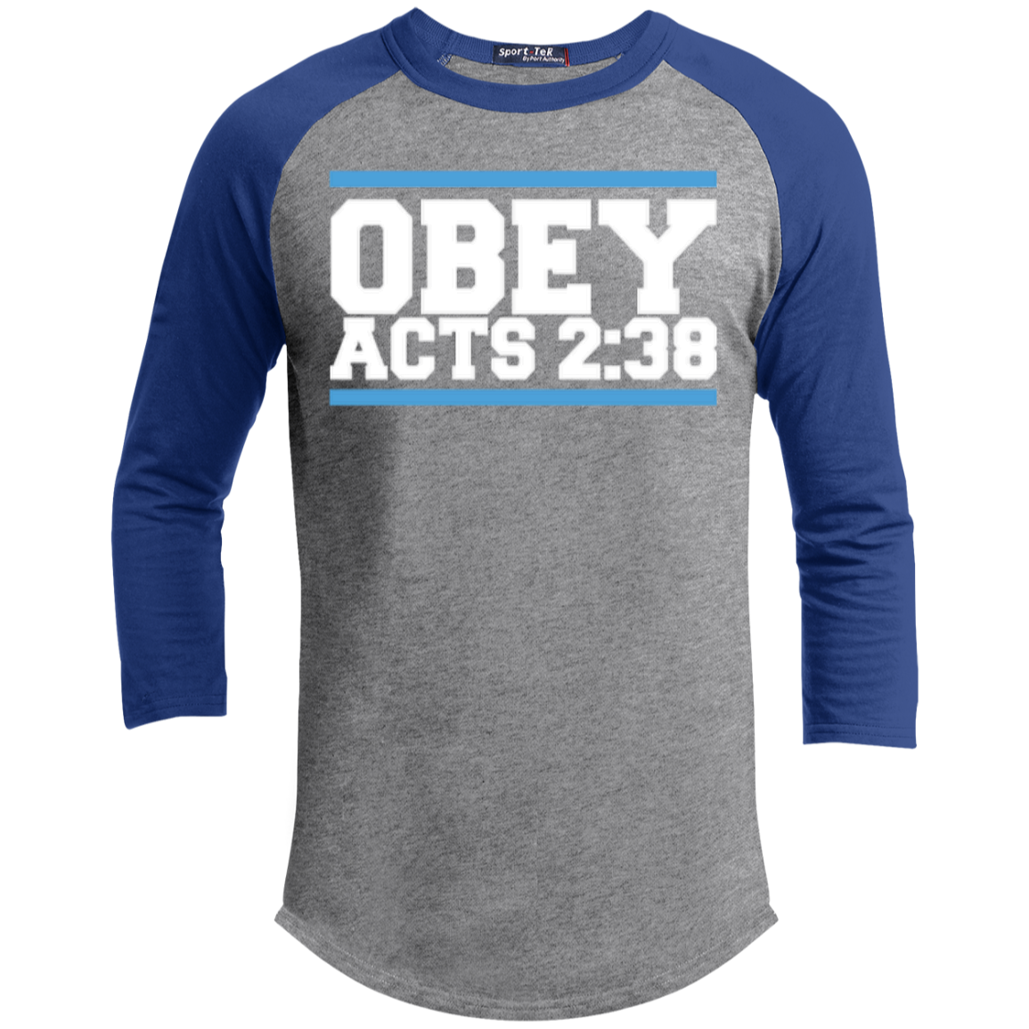 Obey Acts 2:38 - Sporty 3/4 Length Tee Shirt - Kick Merch - 2