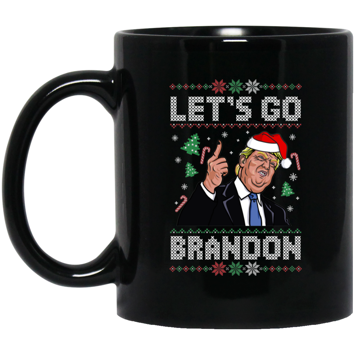 TRUMP FJB - Let's Go Brandon Ugly Christmas - MUGS