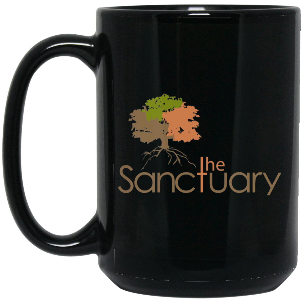 The Sanctuary- 15 oz. Black Mug