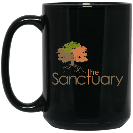The Sanctuary- 15 oz. Black Mug