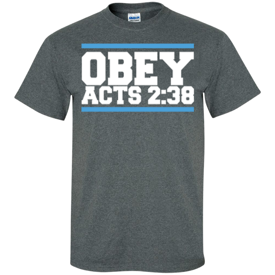 Obey Acts 2:38 - Cotton T-Shirt - Apostolic Wear - Kick Merch - 2