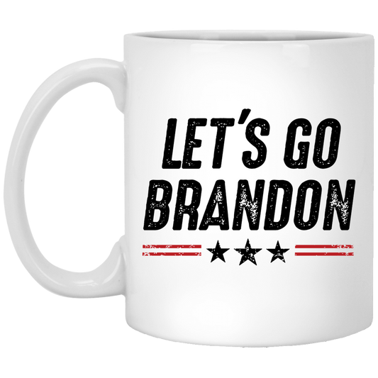 Let's Go Brandon - Red Stripes - MUGS