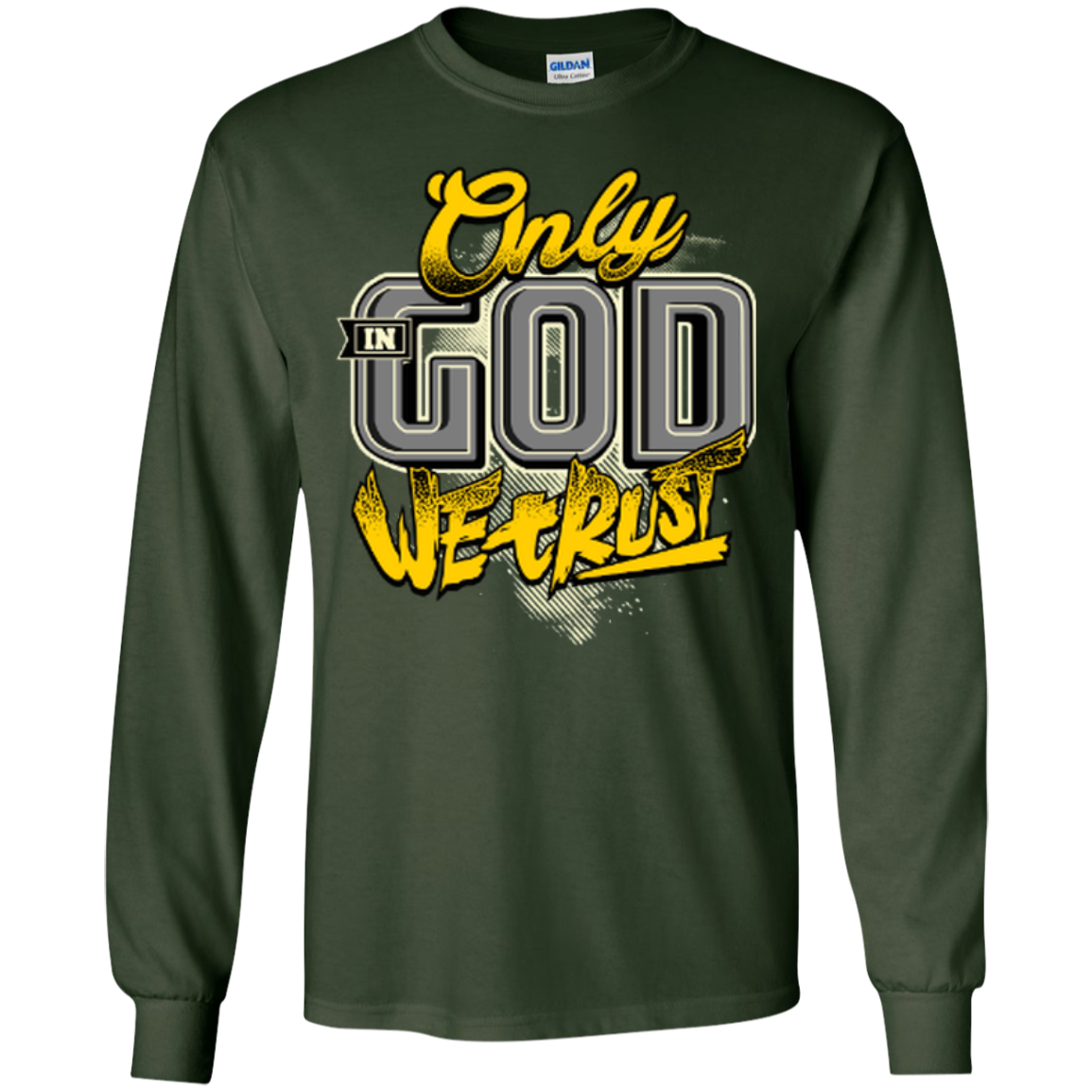 Only In God We Trust - Apostolic Images - LS  Cotton Tshirt - Kick Merch - 3