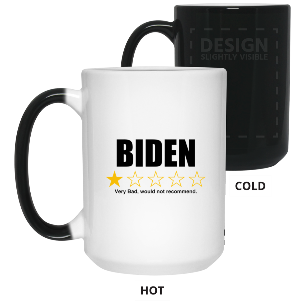 1 Star Rating - BIDEN Not Recommended - MUGS
