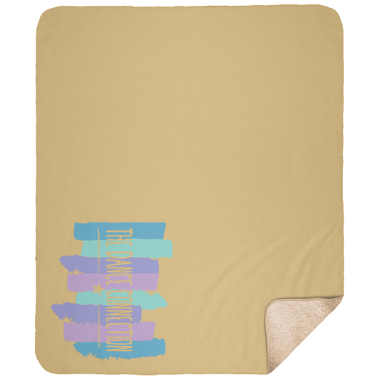 color block Large Fleece Sherpa Blanket - 50x60