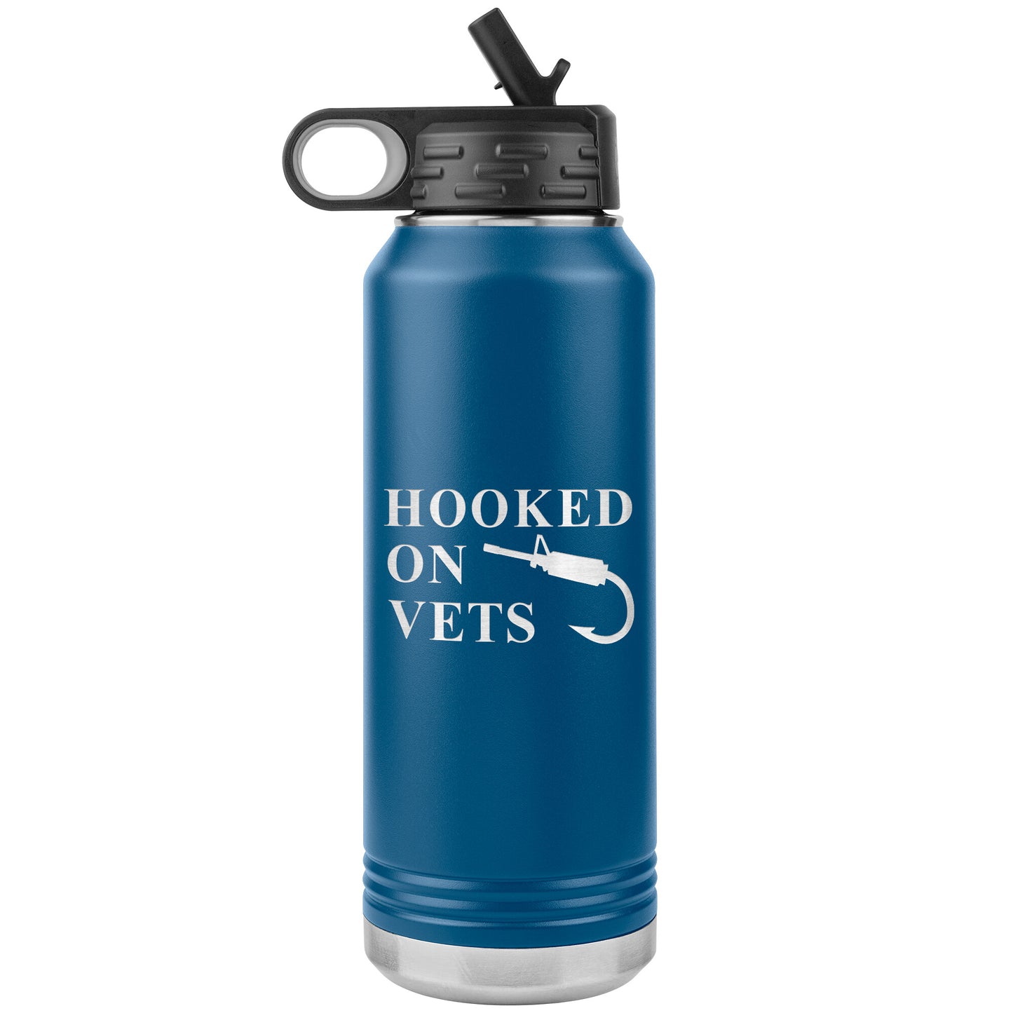 HOOKED ON VETS - 32oz Insulated Water Bottle