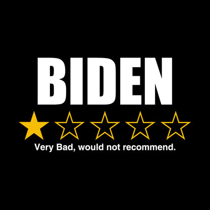 BIDEN - 1 Star Rating, Very Bad Not Recommended